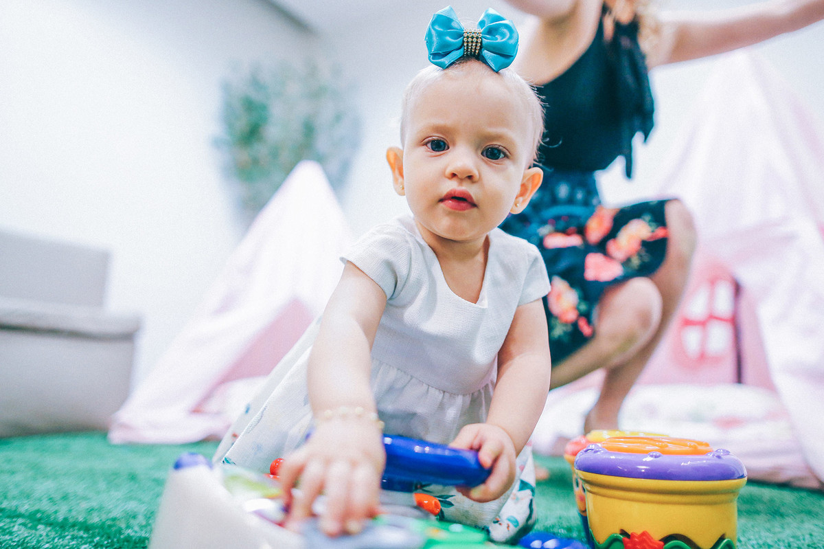 Festa de um ano fotografada pelo fotógrafo de festa infantil Rafael Ohana em Espaço Mari Ferola em Brasília-DF