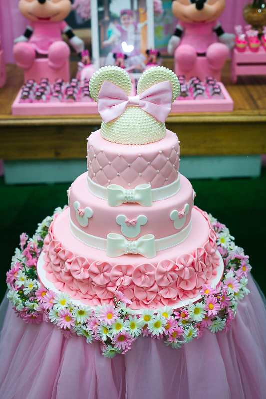Topo bolo minnie rosa