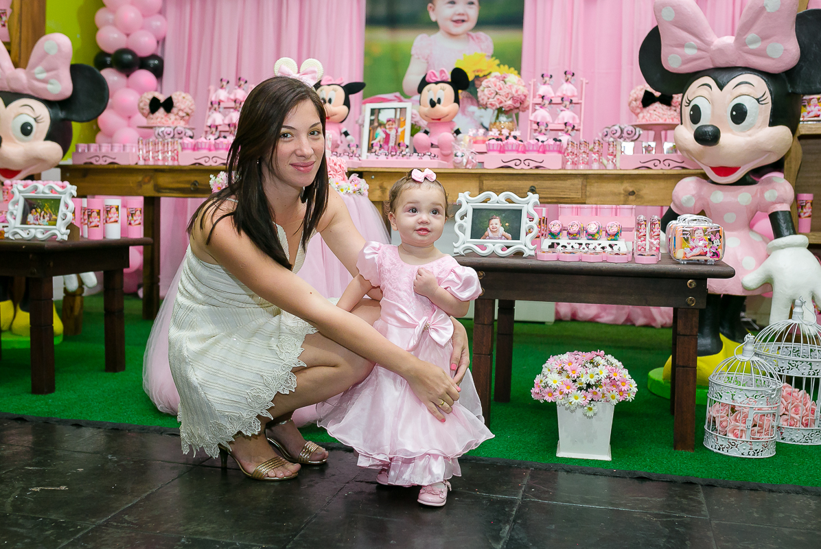 Decoração minnie rosa e preto