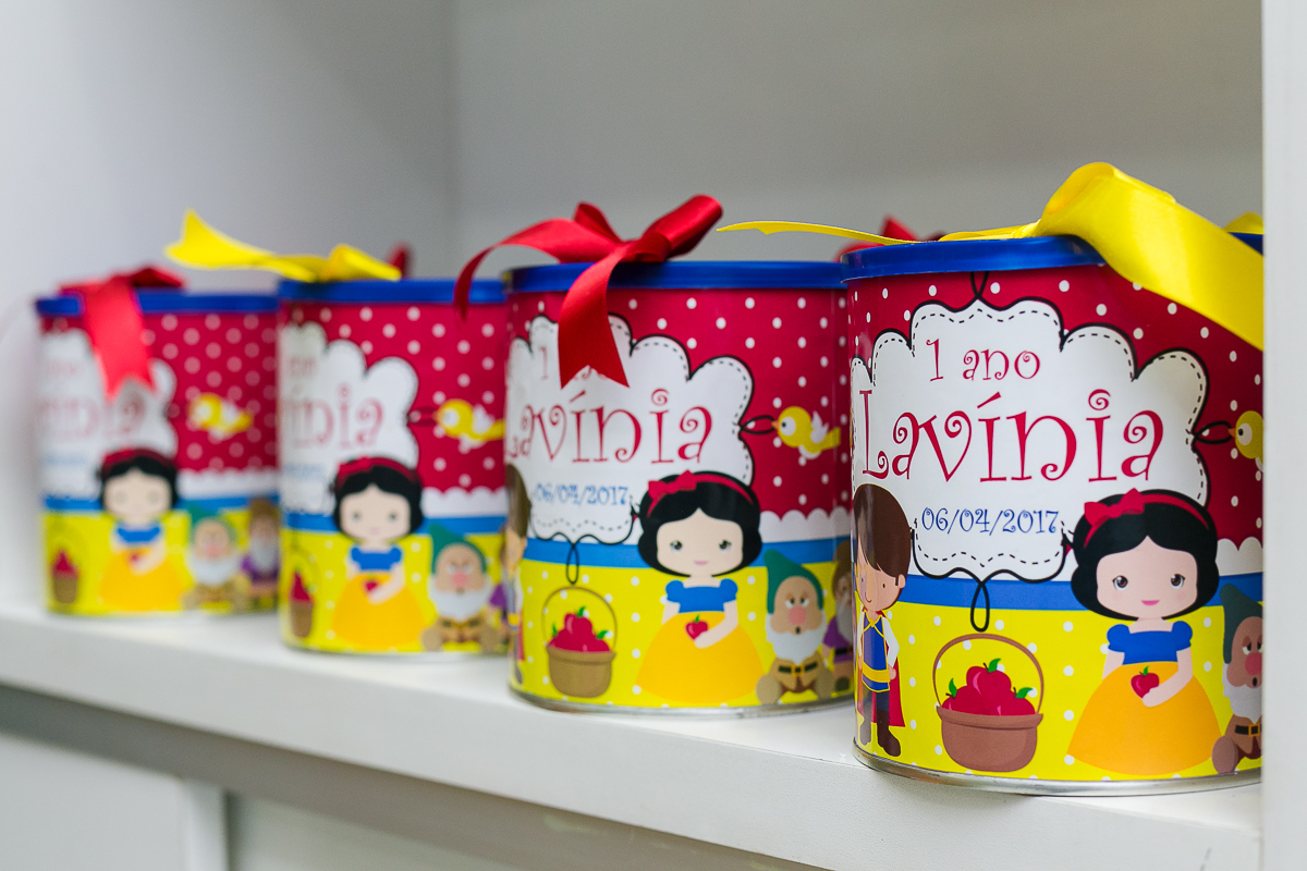 Lembrancinha Lata Branca de Neve Cute