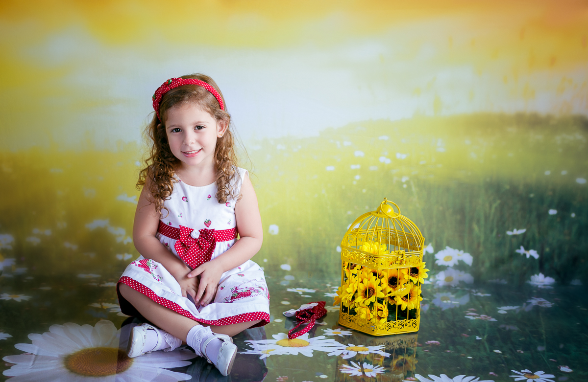 Fotografia infantil flores