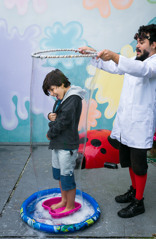 Fotografia criativa com bolhas de sabão