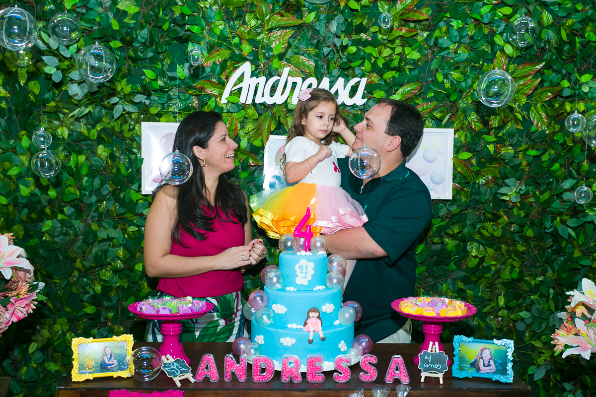 Fotografia de família festa infantil na Taquara