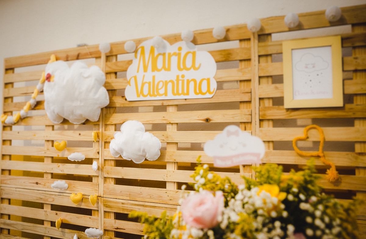 Decoraçãotema nuvenzinha menina