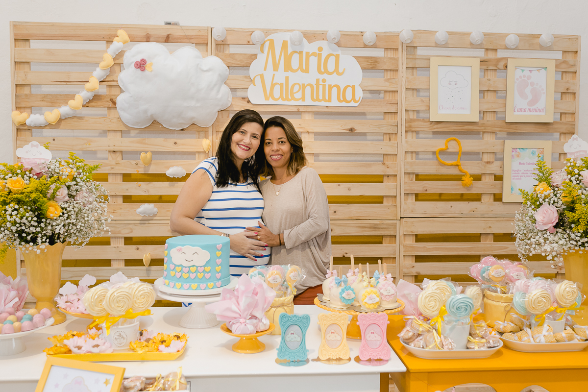 Mesa Chá de bebê nuvenzinha