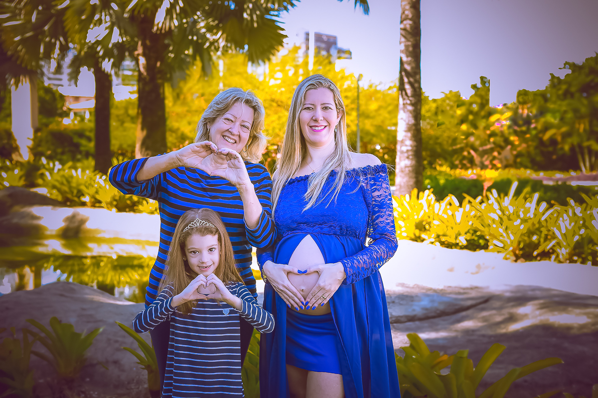 Ensaio fotográfico gestante e família