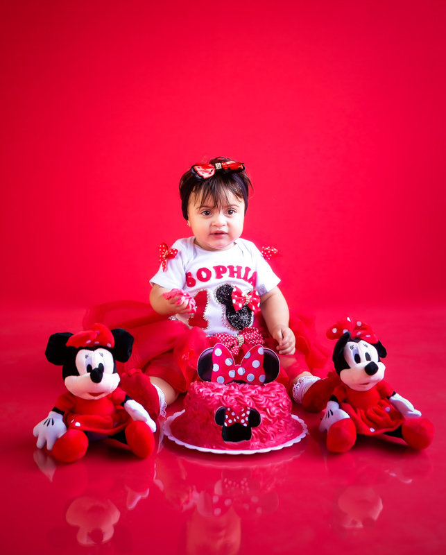 Ensaio temático minnie vermelha