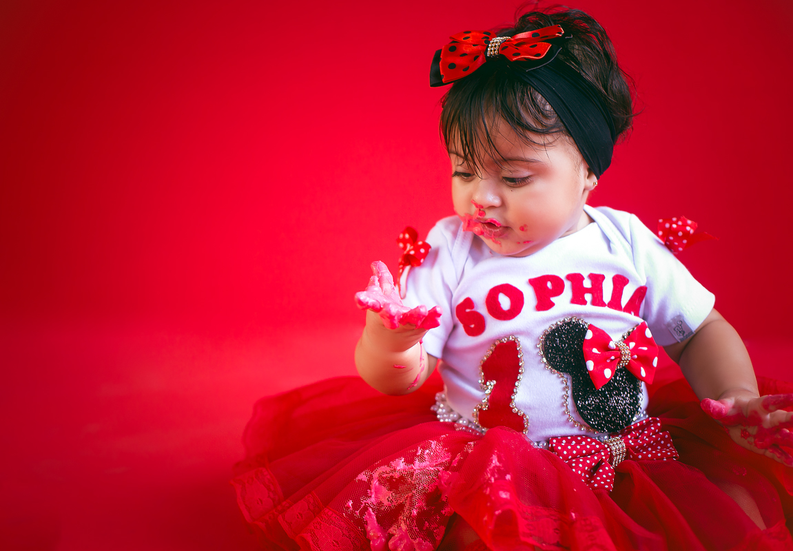 Smash the cake minnie vermelha