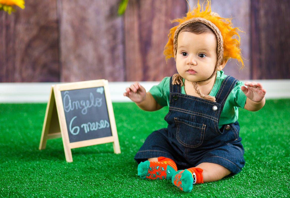 Ensaio de bebê seis meses