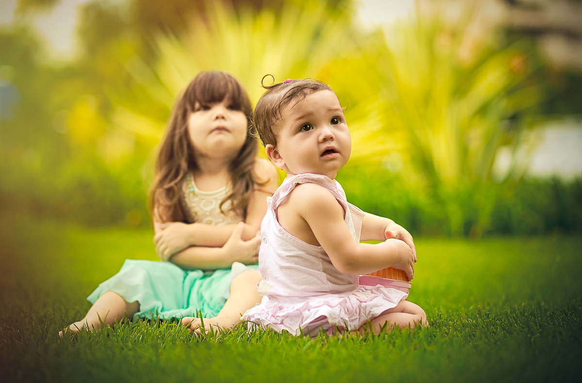 Irmãs ensaio infantil