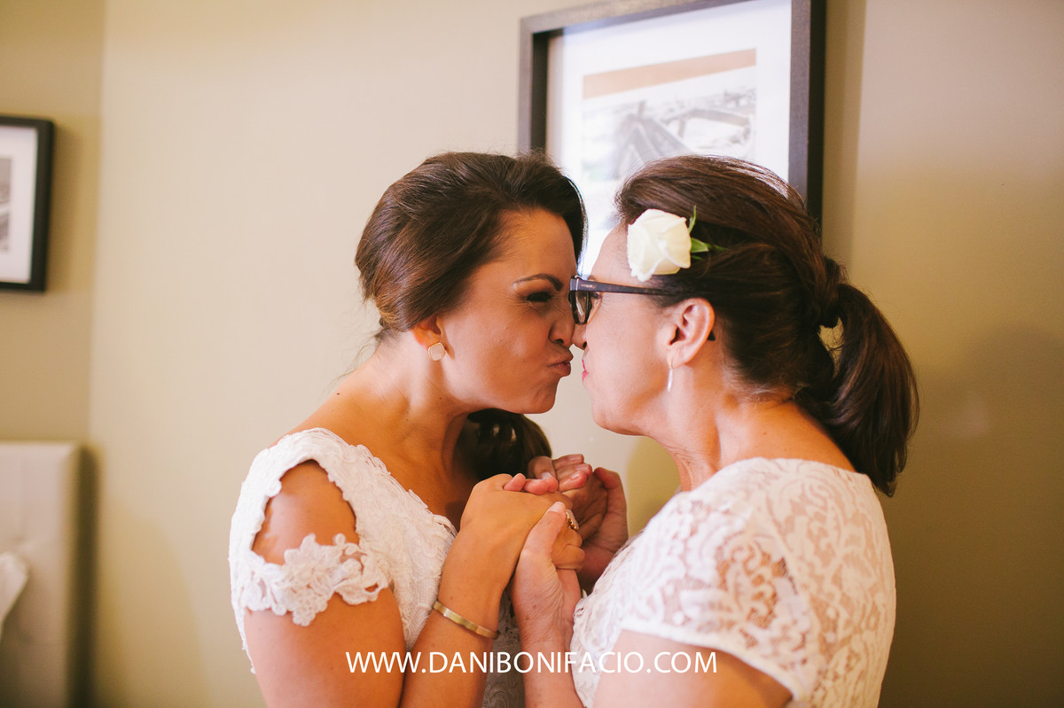 momento noiva e mãe