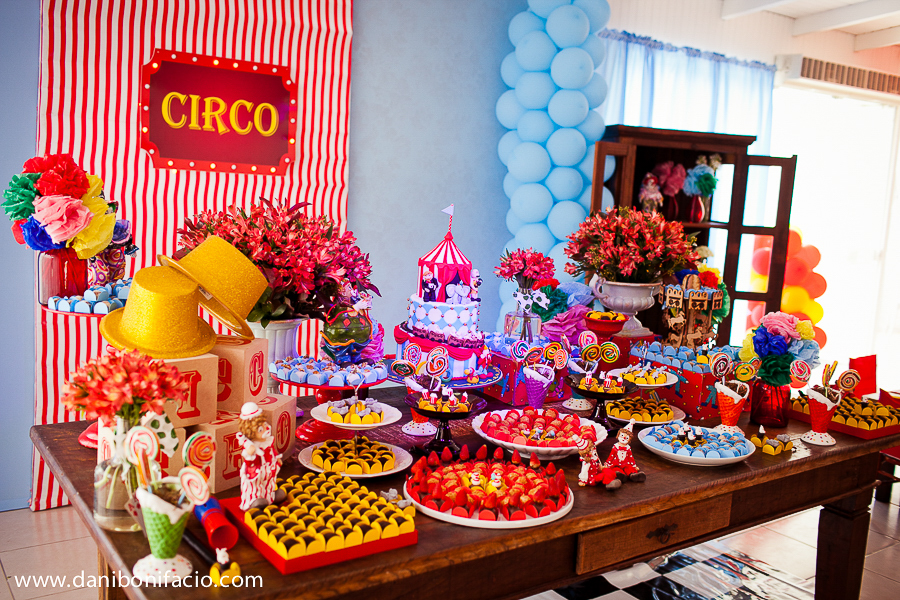 decoração de circo festa menino