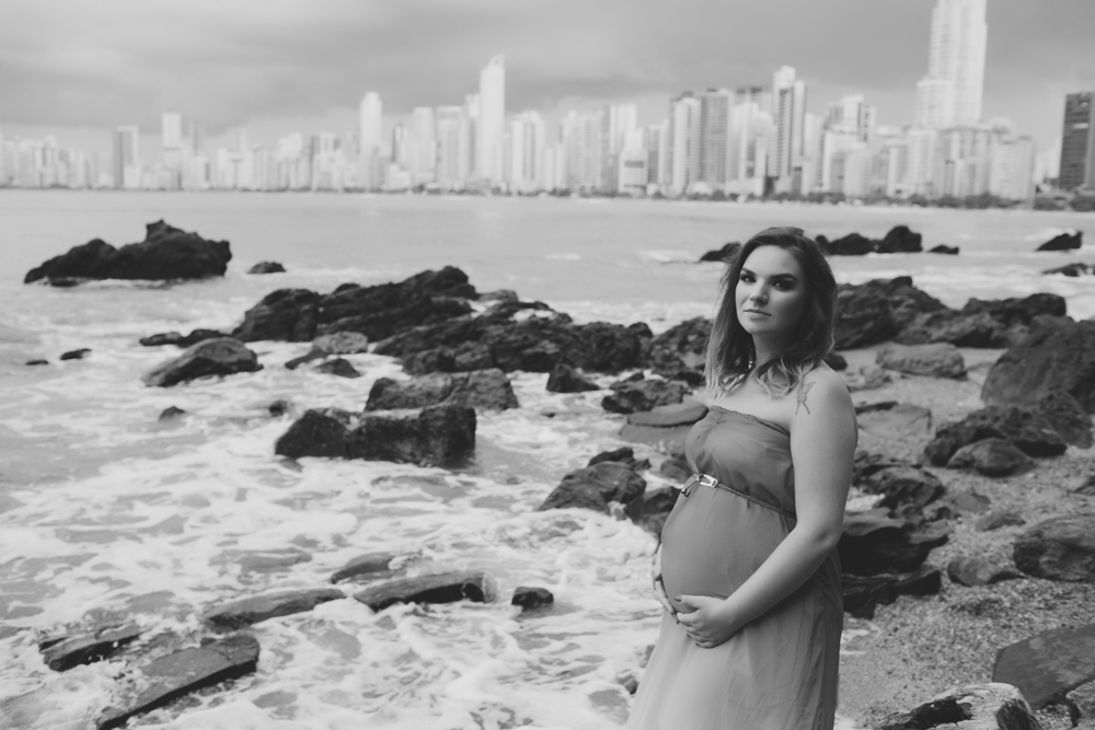 ensaio de gravida na praia