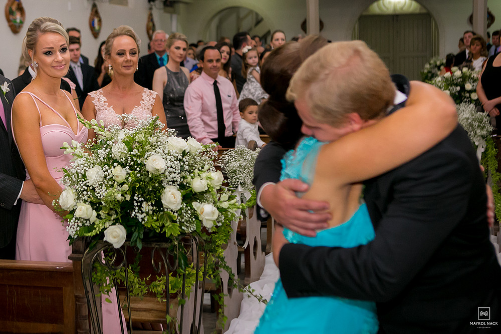 noivos no casamento