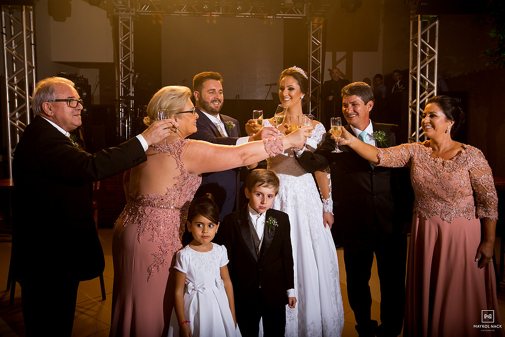 brinde dos noivos casamento braço do norte