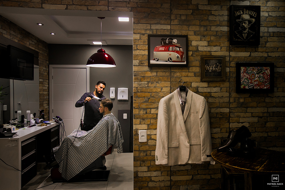 barbearia para o noivo