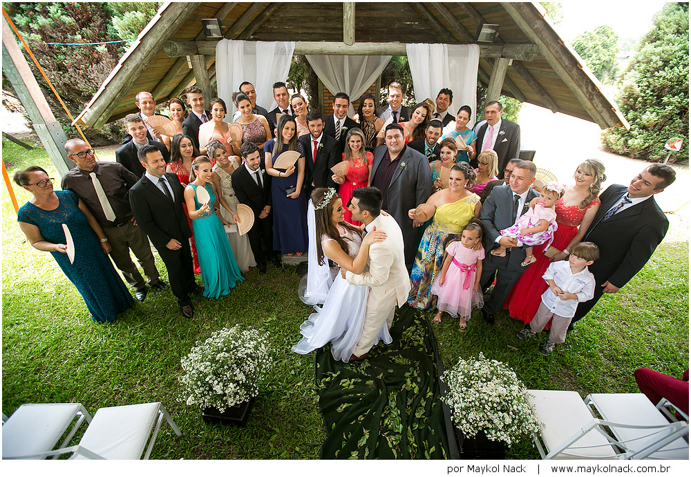 fotografia de convidados em casamento