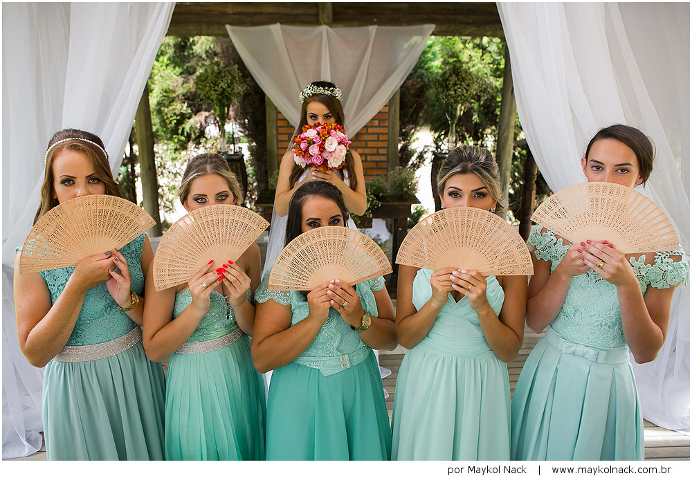 noiva e as damas de honra