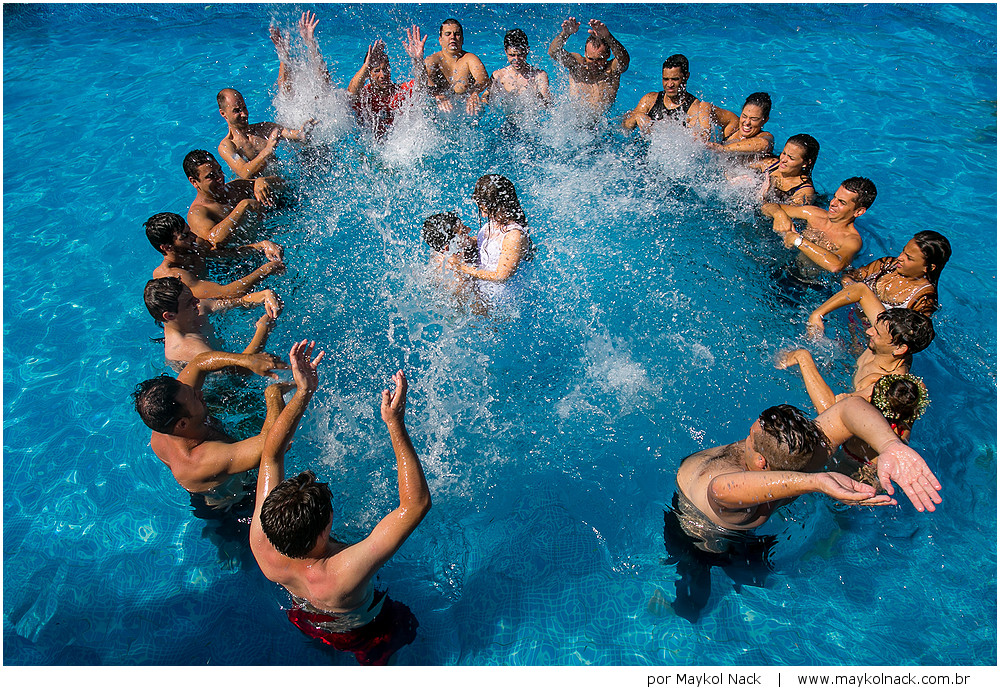 quero casar na piscina