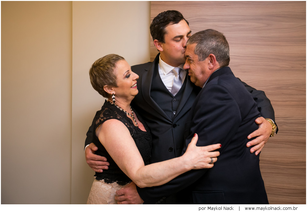 noivo e família