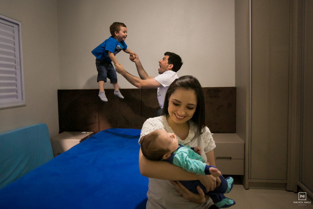 fotos de família em casa