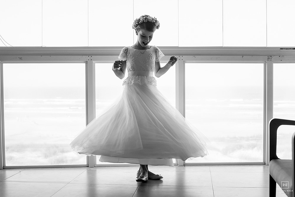 vestido de noivinha em laguna