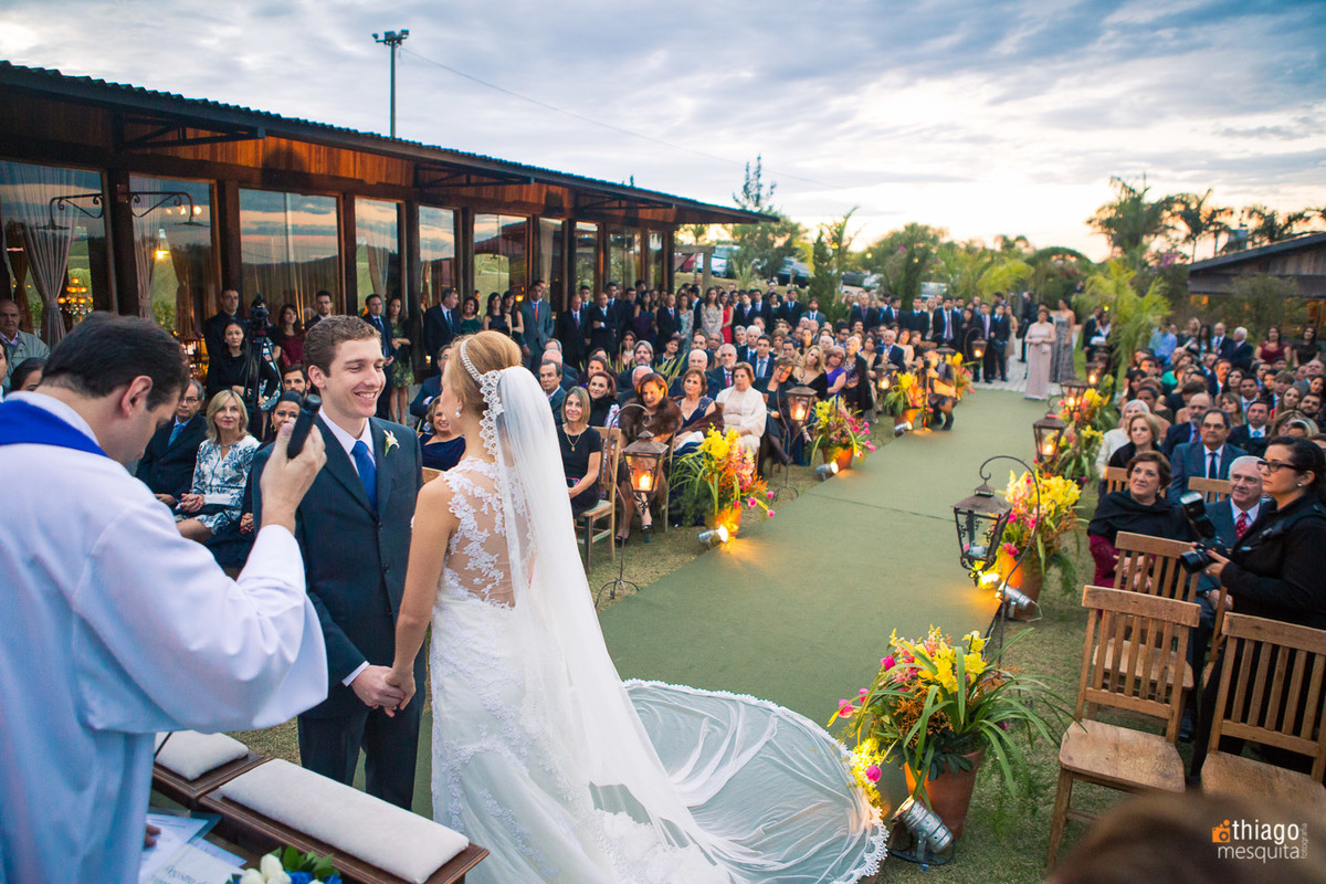 Decoração na cerimônia de casamento em São Paulo, pelo fotografo Thiago Mesquita de Uberlândia