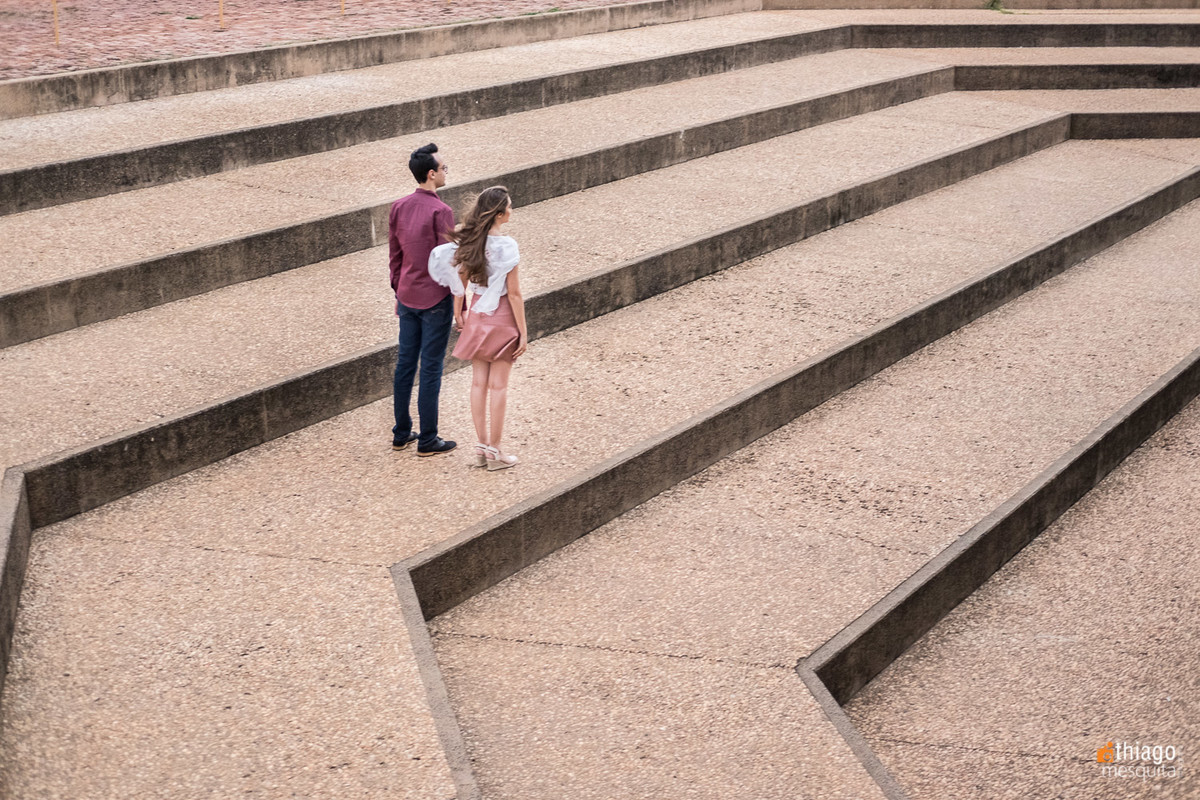 Ensaio de Prewedding na escadaria da Prefeitura