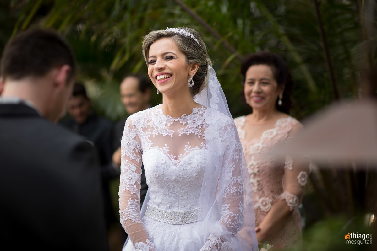 foto espontânea de noiva