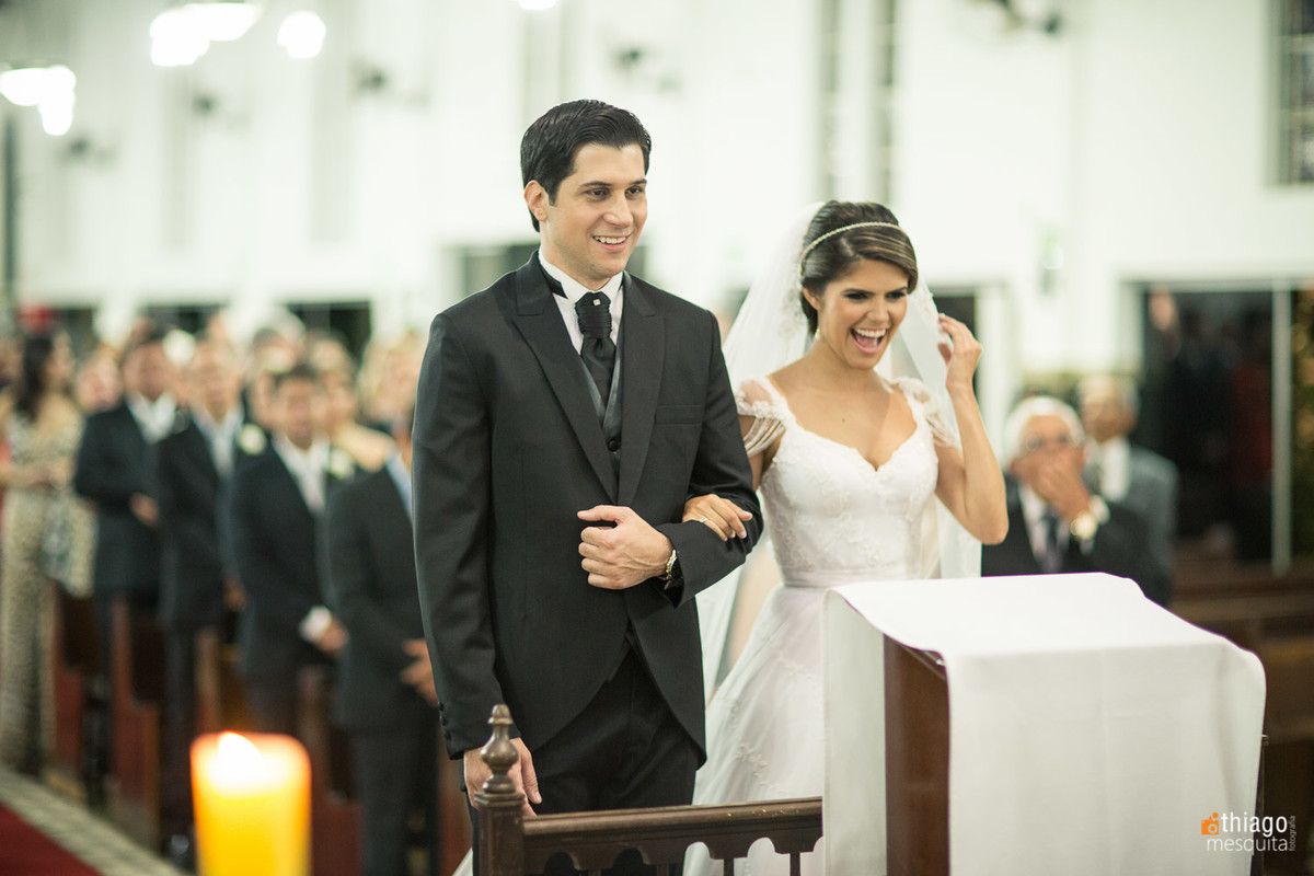 Foto espontânea de Casamento