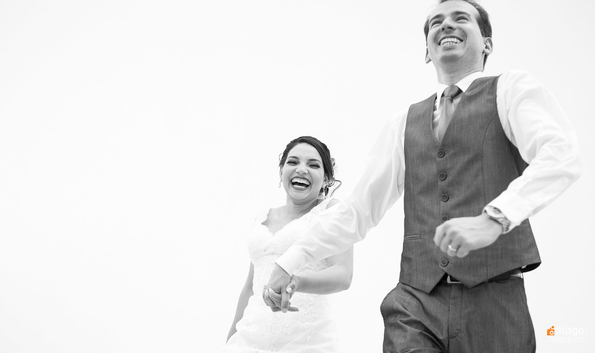 Foto espontânea de casal