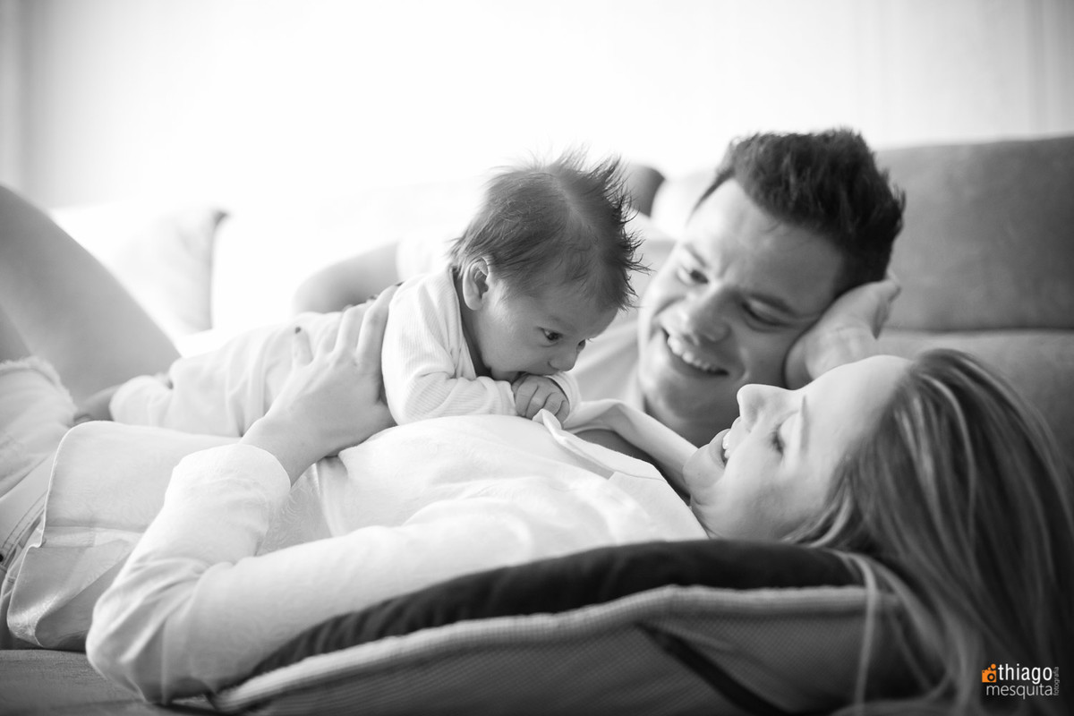 newborn com os pais em Uberlândia