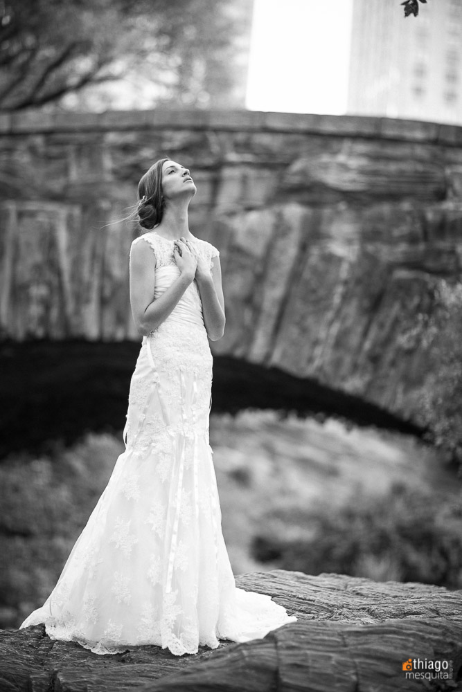 central park bride photos