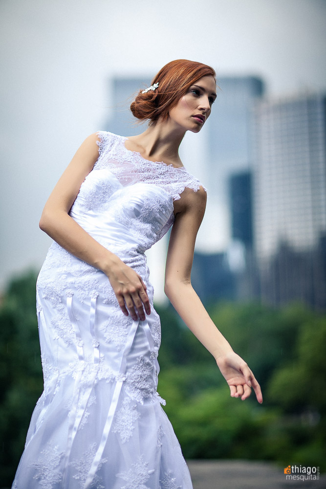 noiva no central parque em editorial de moda - fashion book