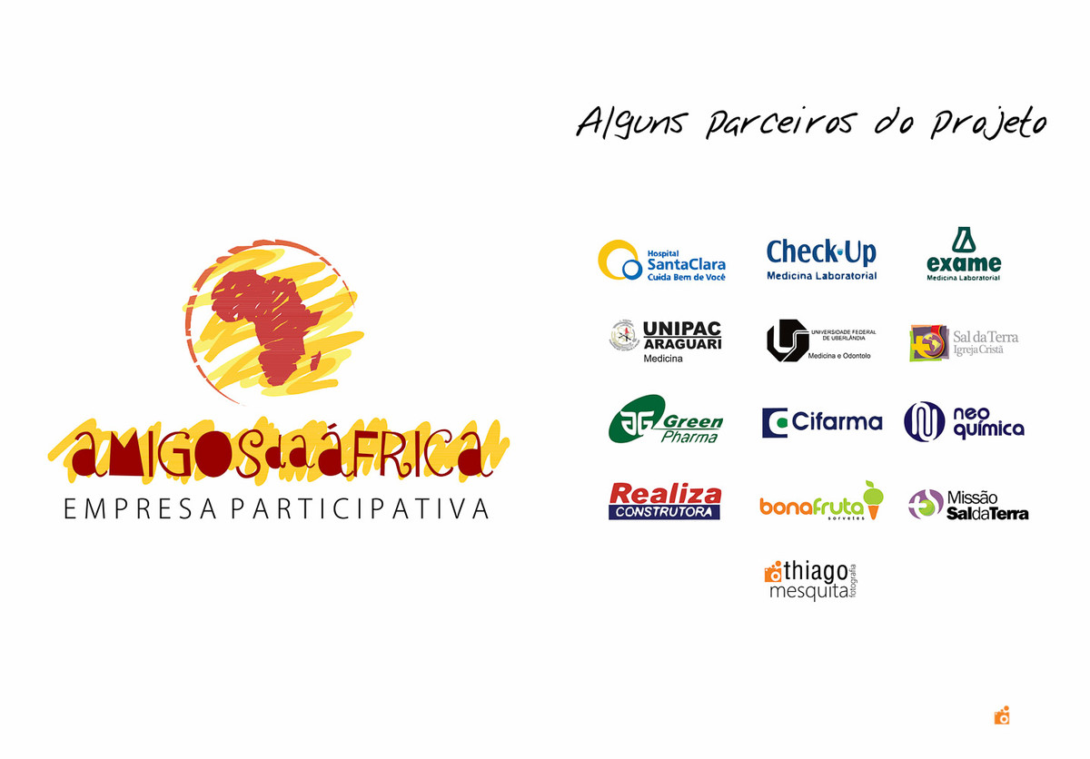 livro e projeto ong missão áfrica 2012 - parceiros