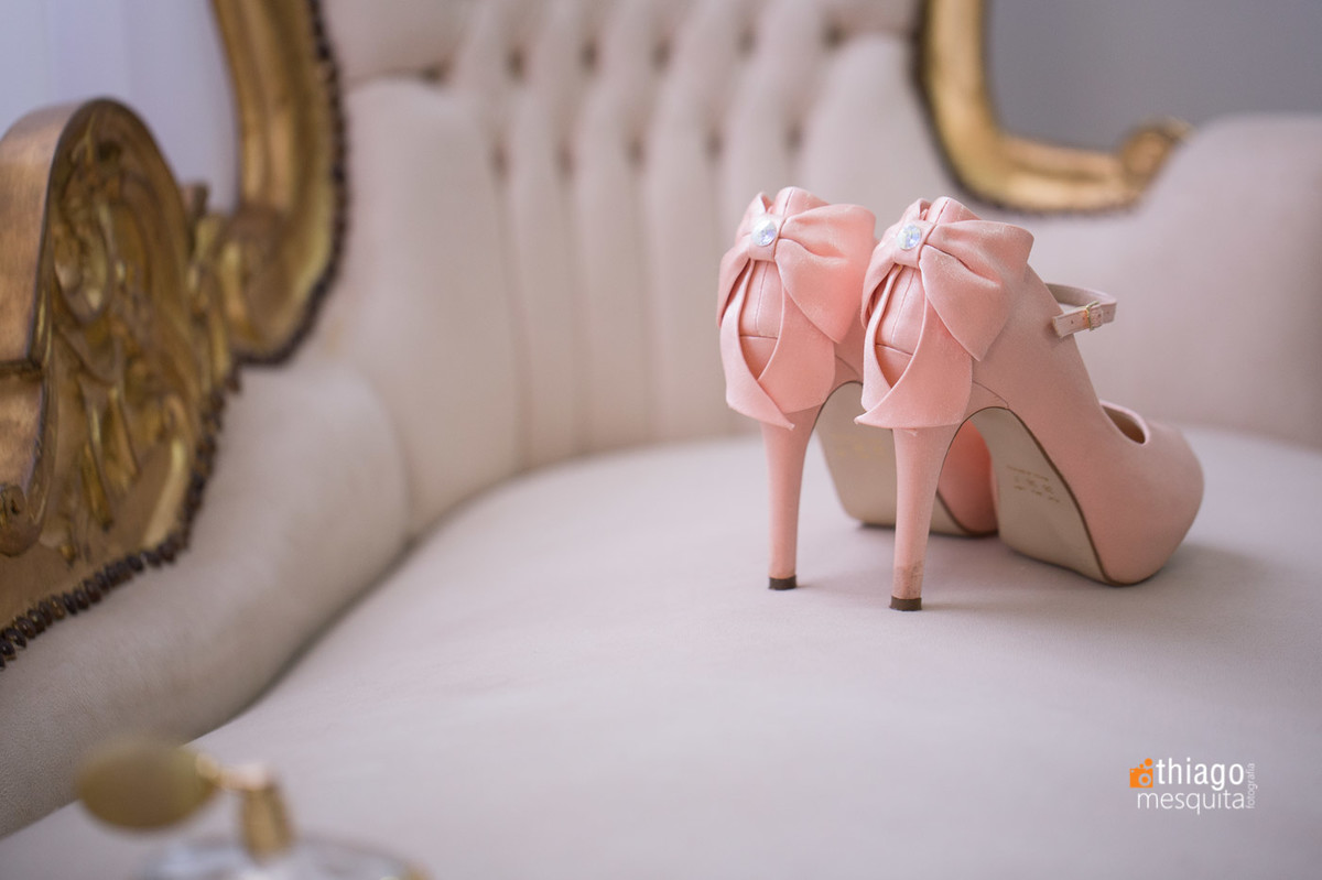 sapato rosa para noiva