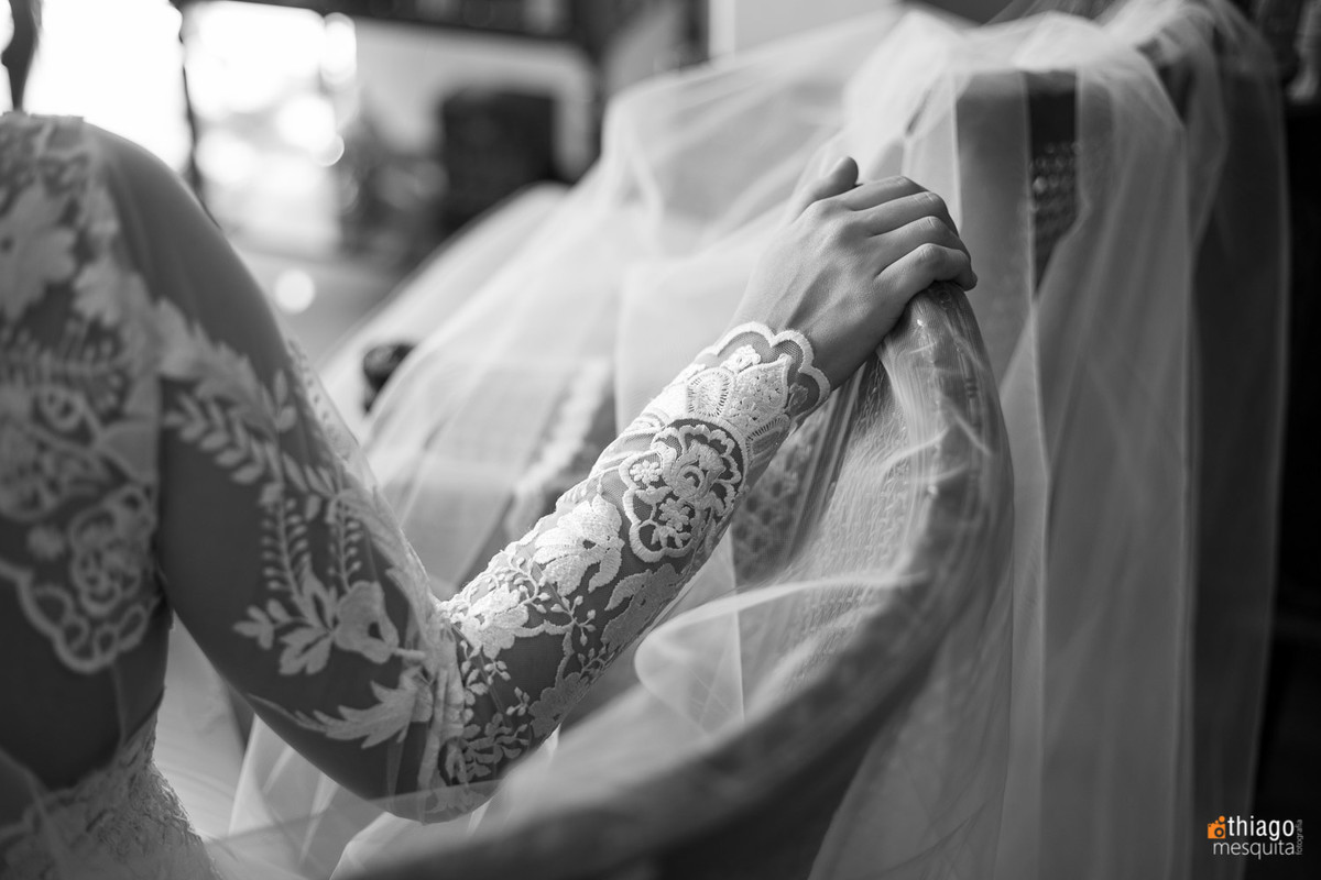 detalhes do vestido de noiva