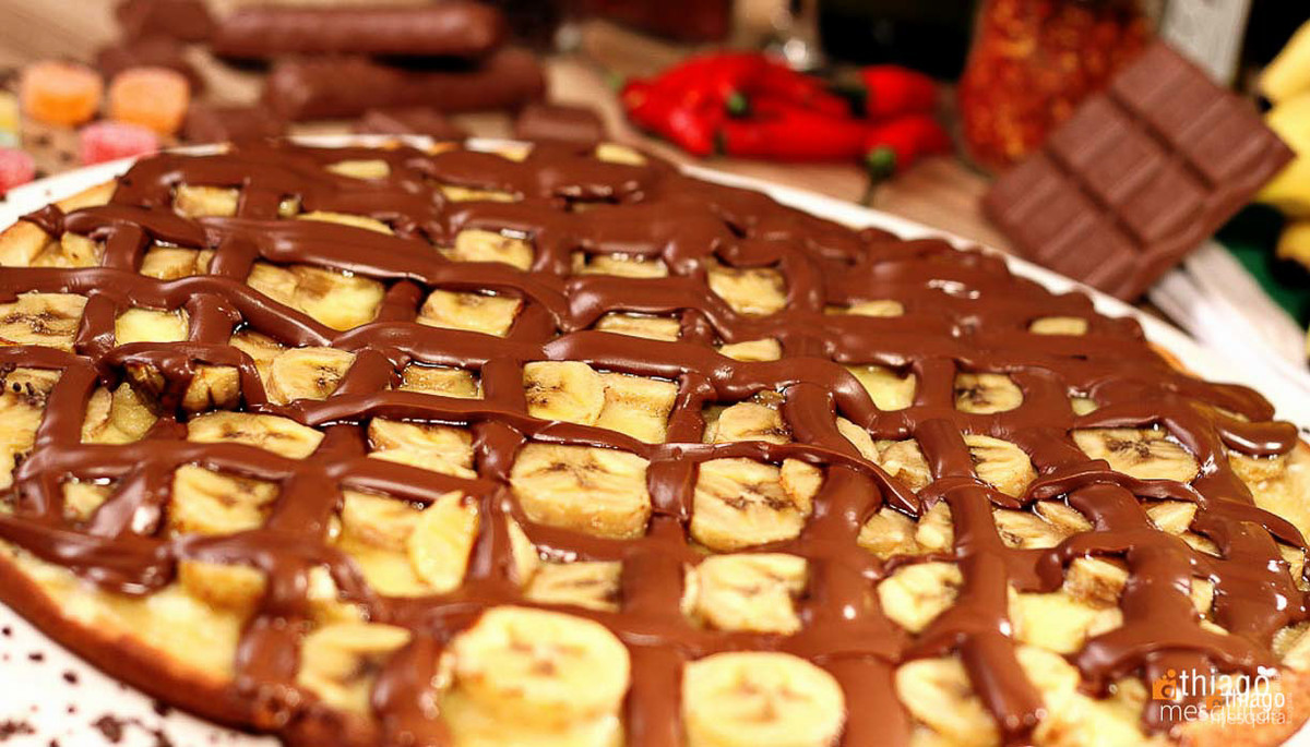 pizza de banana