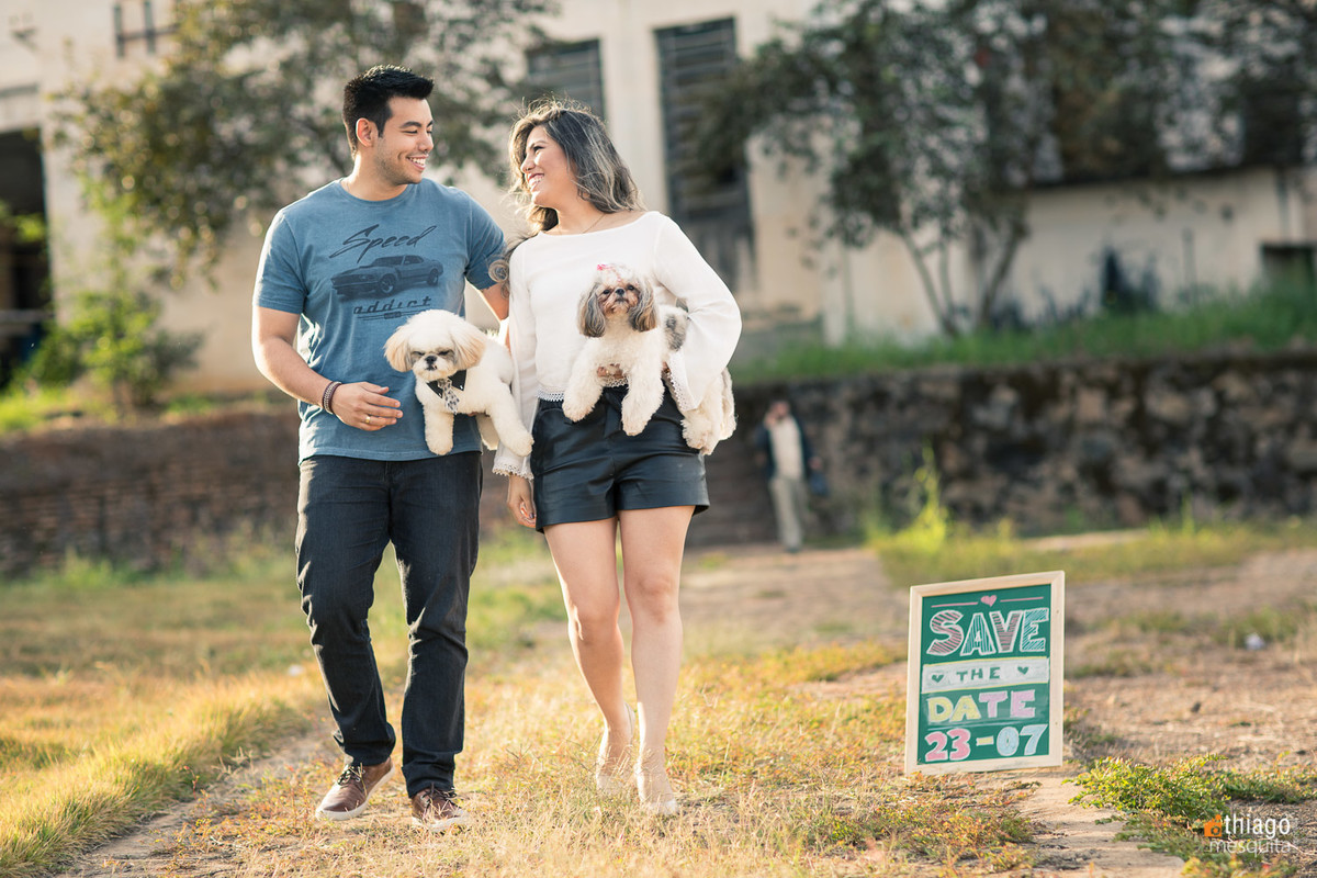 prewedding pre casamento em araguari - thiago mesquita fotografia - cachoros - save the date