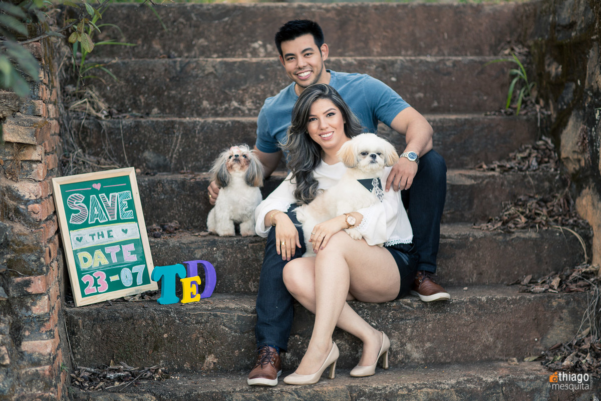 prewedding pre casamento em araguari - thiago mesquita fotografia - cachoros - save the date