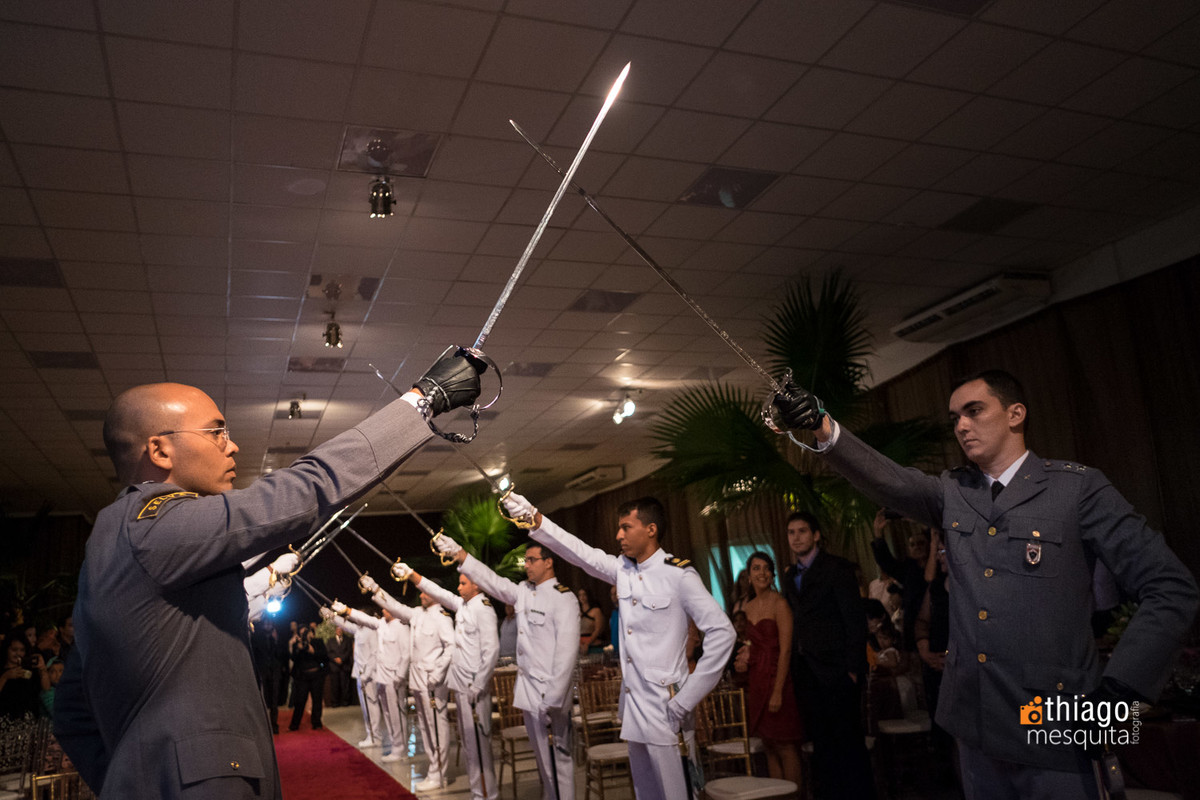 teto de aço evento de gala casamento militar marinha brasileira