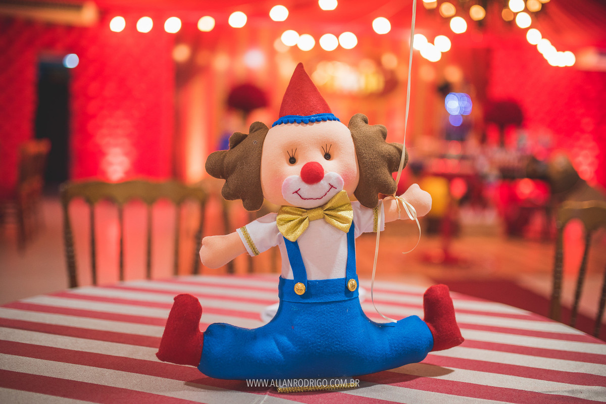 Lembrança de mesa no tema circo Aracaju