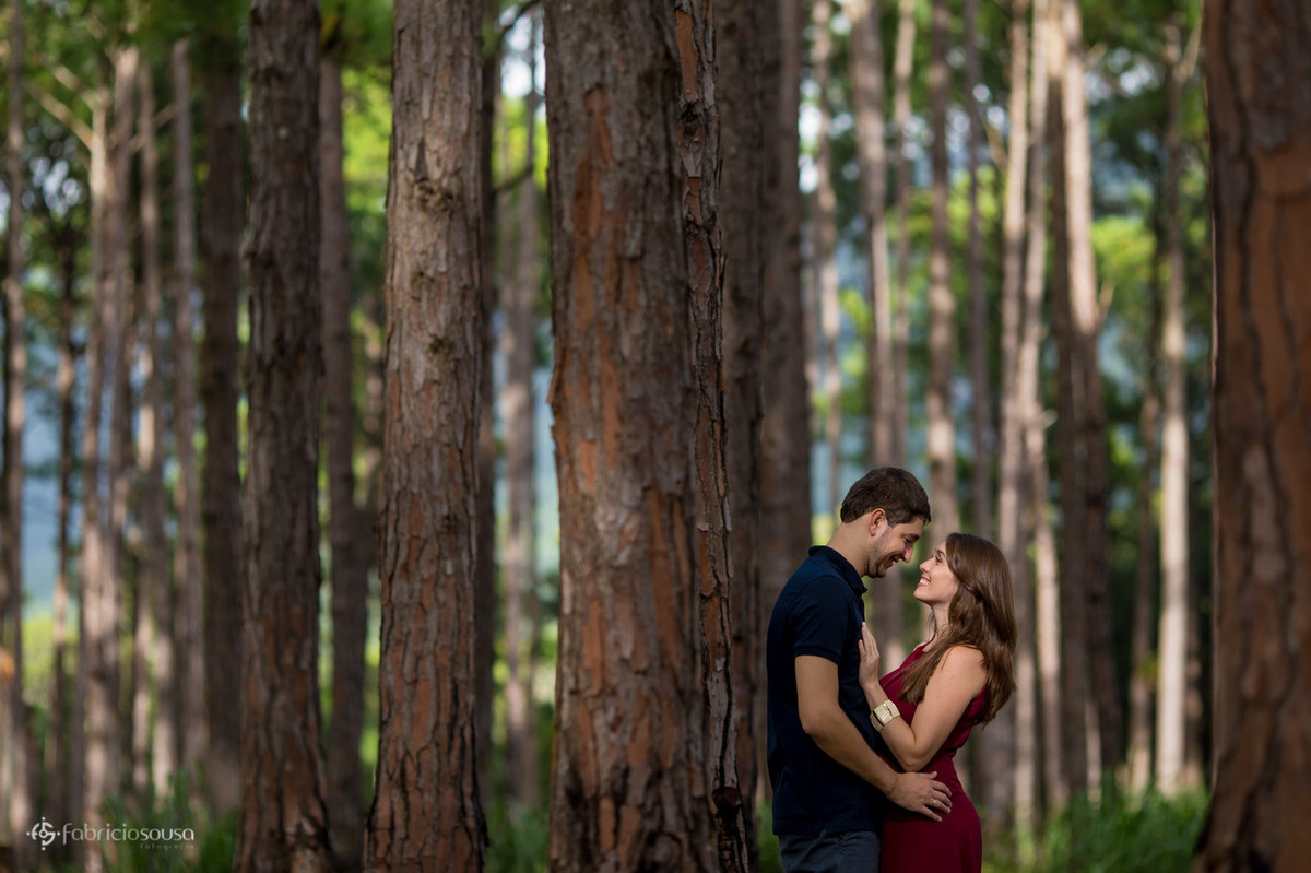 fotografia pre-wedding no bosque