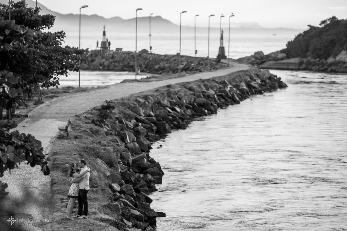 noivos no mole da Barra da Lagoa da Conceição
