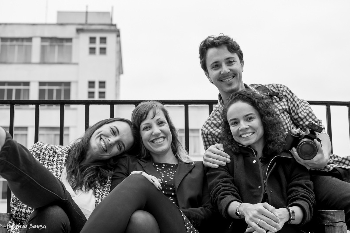 Registro das fotografadas com os fotógrafos