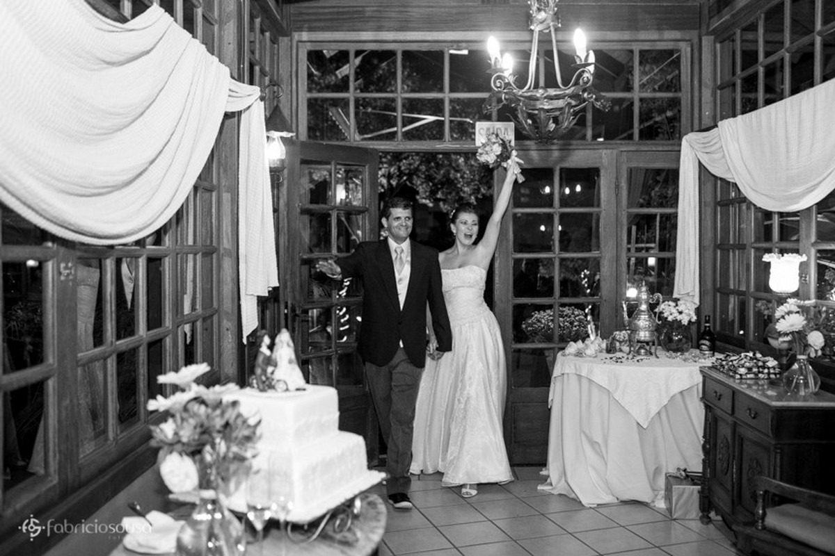 Entrada do casal na recepção