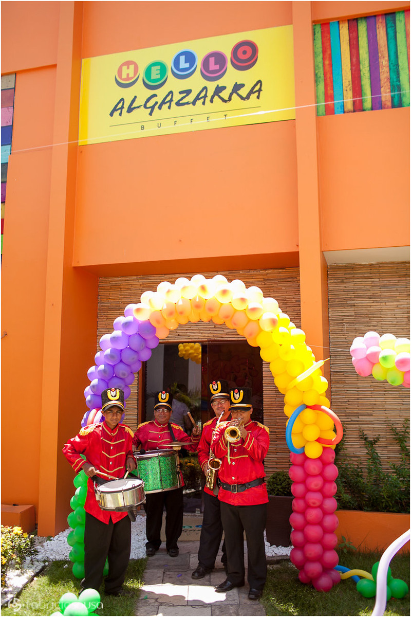 recepção musical na festa