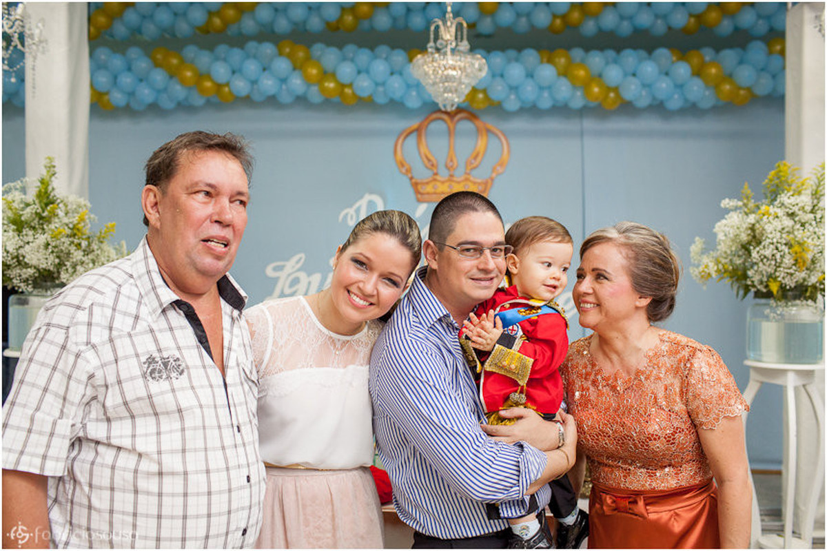 retrato de família no aniversário