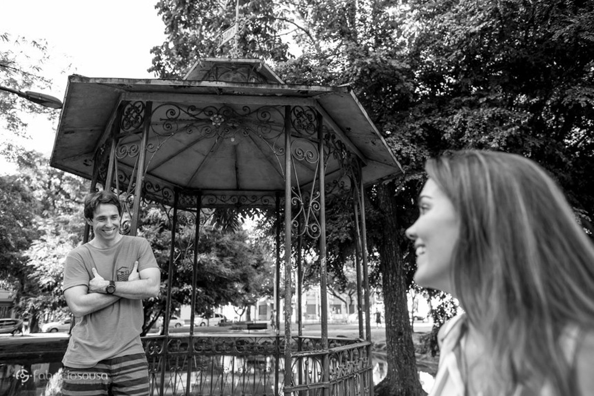 ensaio pre-casamento Kelly e Leonardo na praça Batista Campos