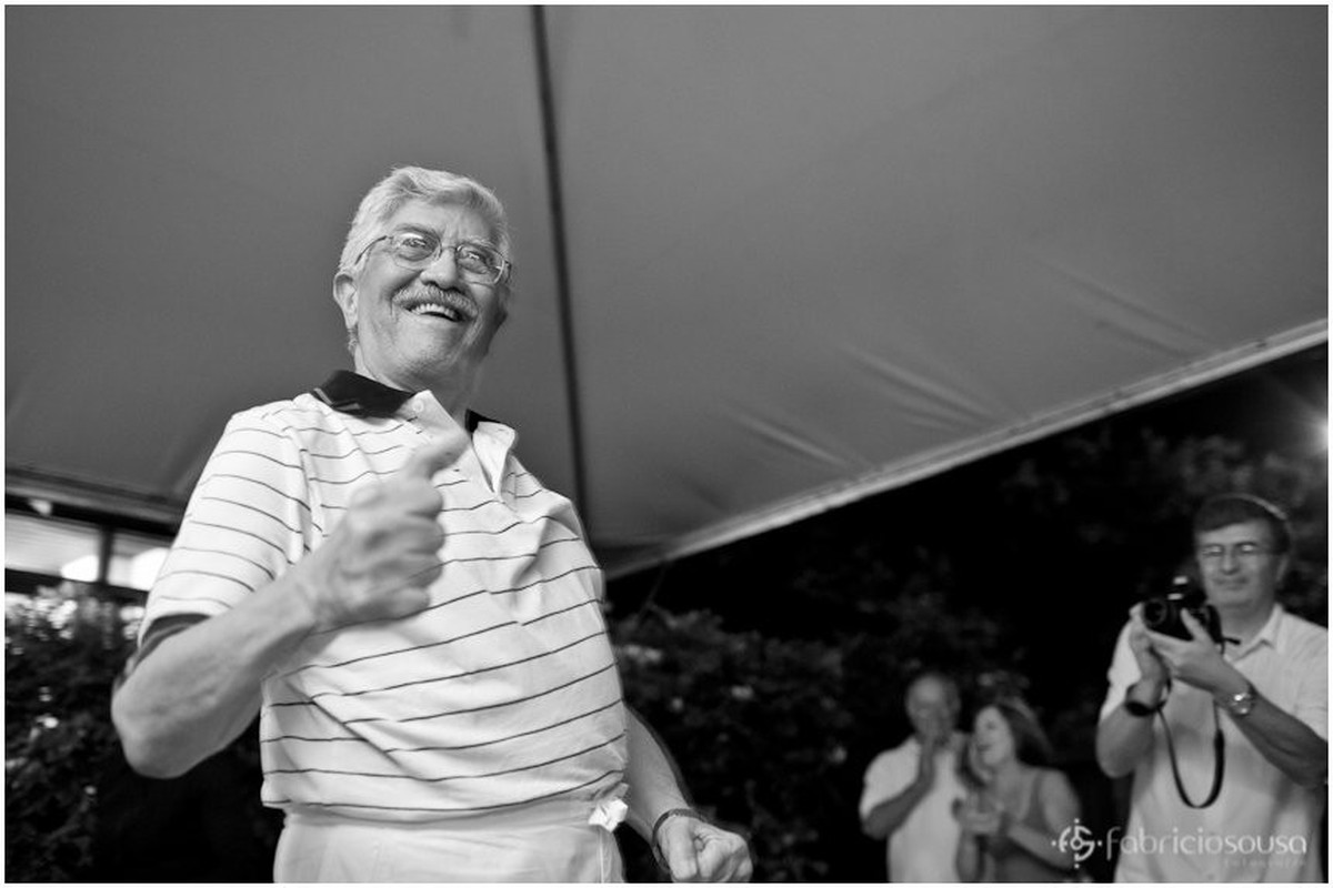 Eduardo era só sorrisos nos seus 80 anos bem vividos